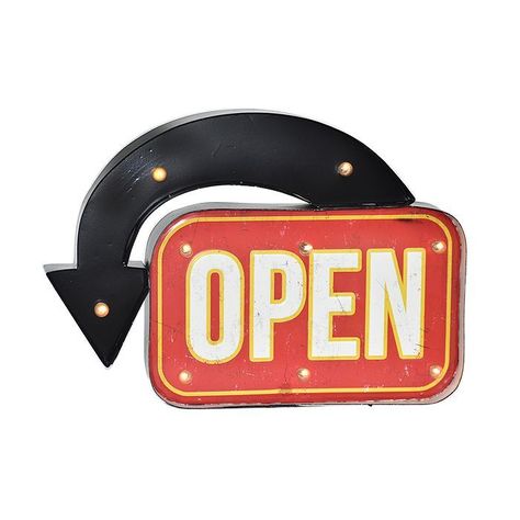LETRERO VINTAGE LED OPEN (44 x 5 x 31 cms.)-0