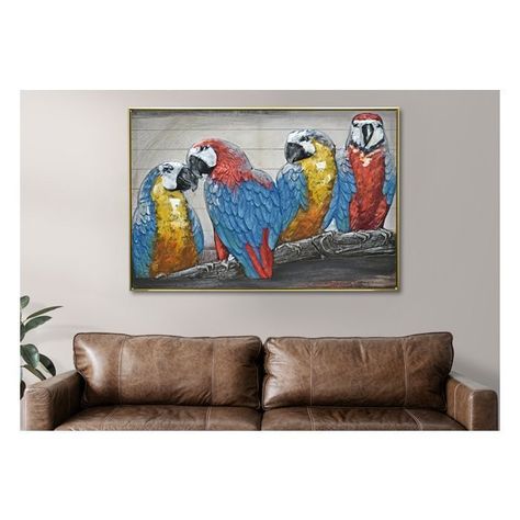 CUADRO MIS PAPAGALLOS ( 120 x 4 x 80 cm)-2