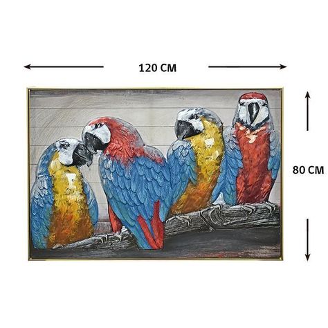 CUADRO MIS PAPAGALLOS ( 120 x 4 x 80 cm)-1