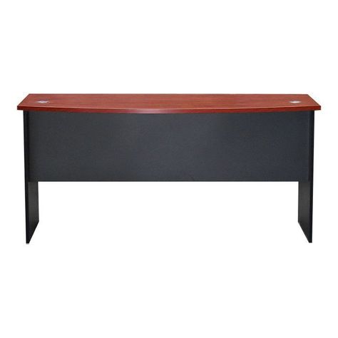 ESCRITORIO CURVO 160 CEREZO / NEGRO (160 x 75 x 75 cm)-0