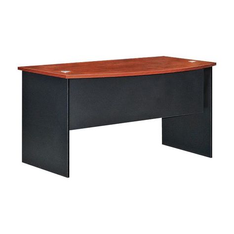ESCRITORIO CURVO 160 CEREZO / NEGRO (160 x 75 x 75 cm)-1