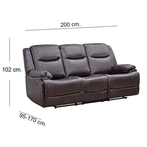 Sofá Reclinable 3 Cuerpos Florence-2