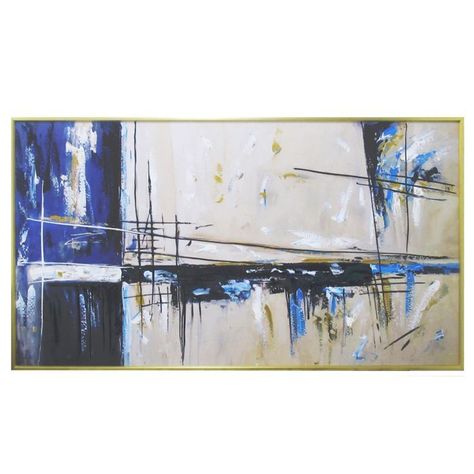 CUADRO ABSTRACTO  BLUE DREAMS (140 x 4 x 80 cm)-0
