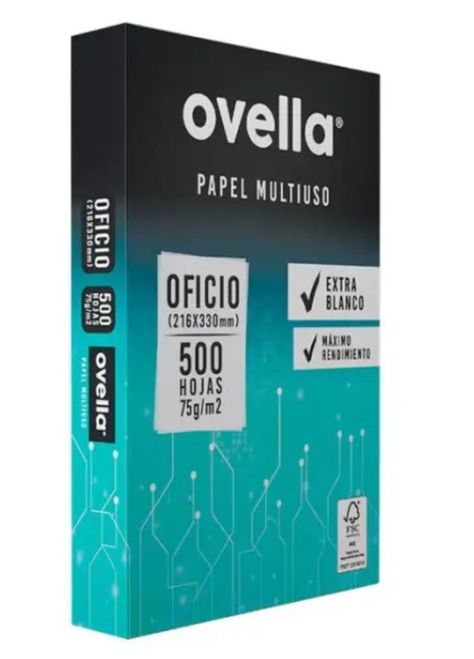 Resma Papel Tipo Oficio Ovella - 500 Hojas - 75Gr-0