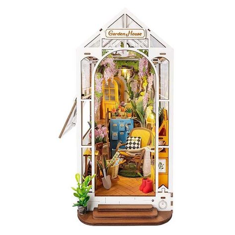 Separador de Libros Puzzle 3D de Madera Garden House - Robotime-3