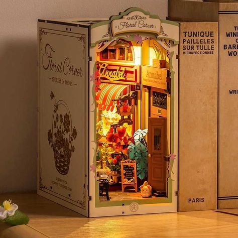 Separador de libros Rincón Floral - Floral Corner Robotime-3