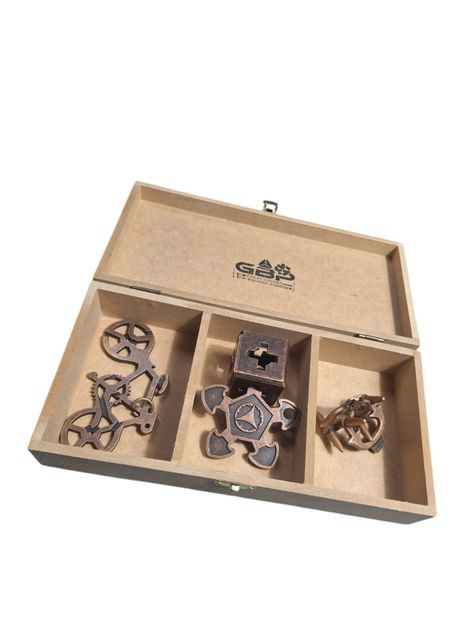 Pack de 3 Rompecabezas de Metal-0