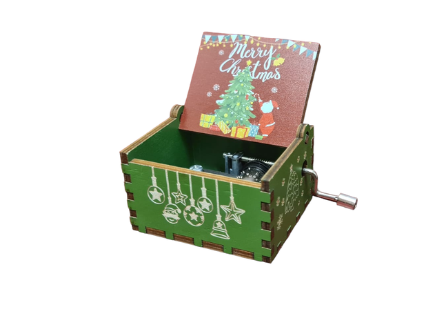 Caja Musical Navideña Merry Christmas Green-0
