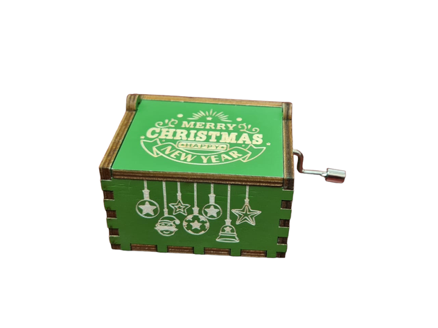 Caja Musical Navideña Merry Christmas Green-1