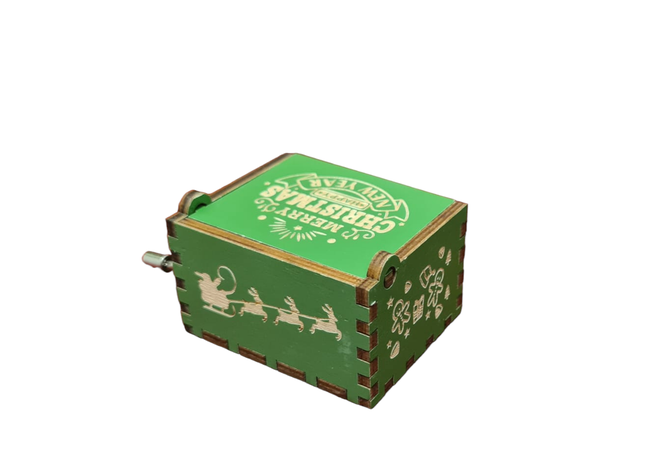 Caja Musical Navideña Merry Christmas Green-2