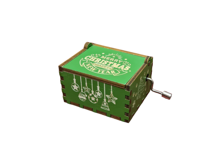 Caja Musical Navideña Merry Christmas Green-3