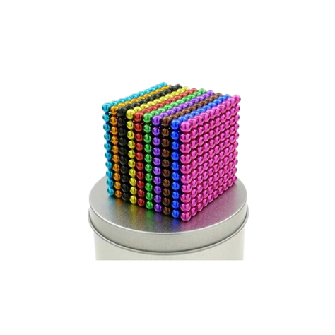 Cubo esferas magneticas 512 bolitas imanes multicolor -0