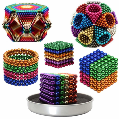 Cubo esferas magneticas 512 bolitas imanes multicolor -4