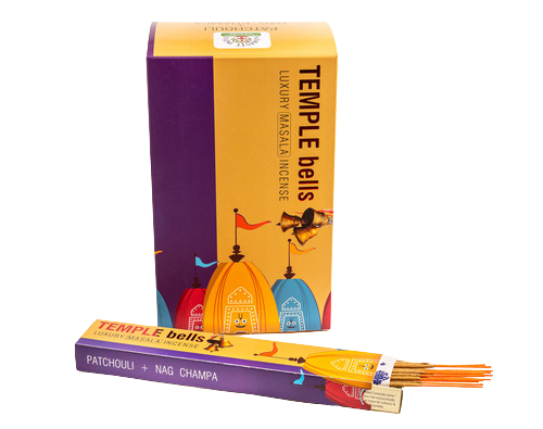 Incienso Natural Temple Bells - Nag Champa + Patchouli-0