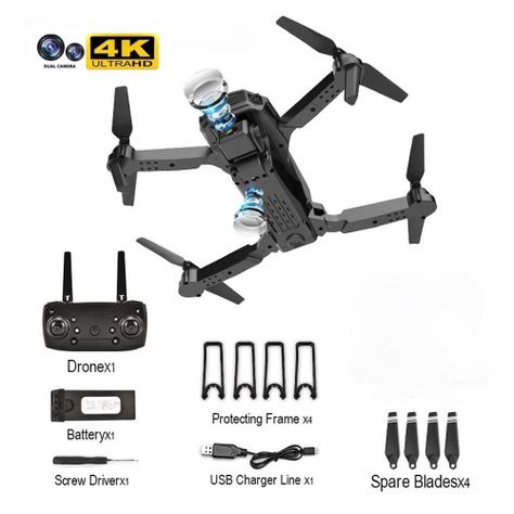 Dron 2 Cámaras 4k Wifi Fotografía Aerea Plegable-2