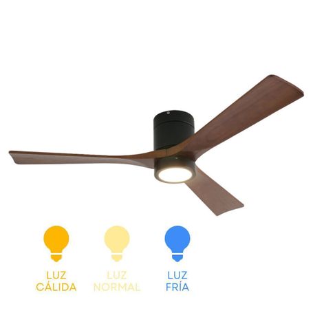 Ventilador de Techo Oslo Café con Iluminación Led 3 Colores 52” PRIMATERM-2