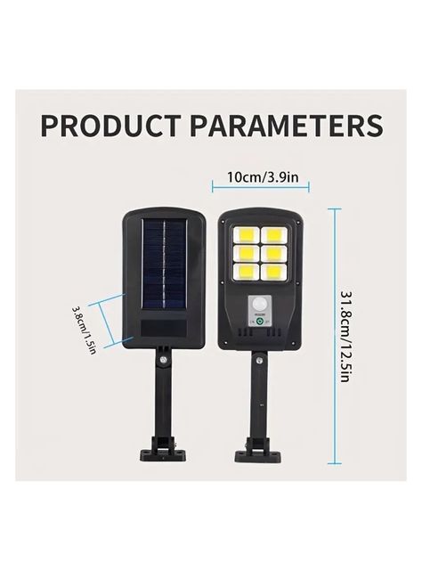Foco Led Solar 50 Watts Con Sensor De Movimiento 48 COB IP65-1