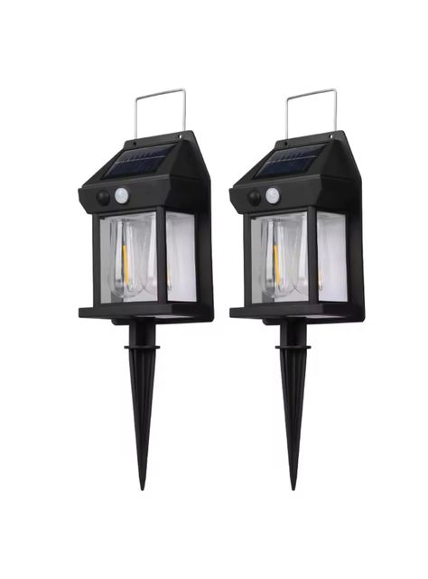 X2 Lámpara Foco Solar Doble Led Sensor De Movimiento Exterior-1