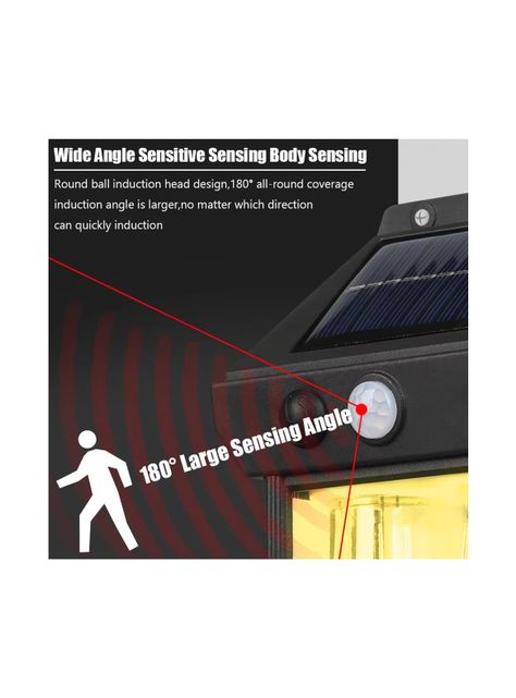 X2 Lámpara Foco Solar Doble Led Sensor De Movimiento Exterior-6