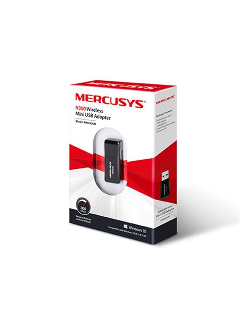 Mini Adaptador USB Inalámbrico N300Mbps MW300um Mercusys-4