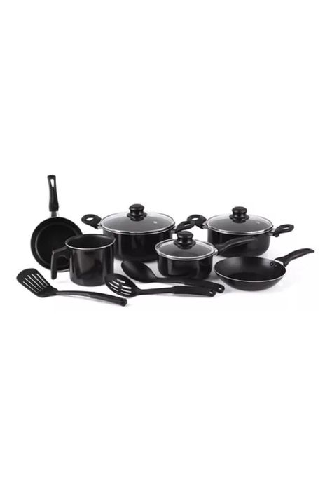 Bateria Cocina 12 Piezas Begônia Teflon Antiadherente plata-0