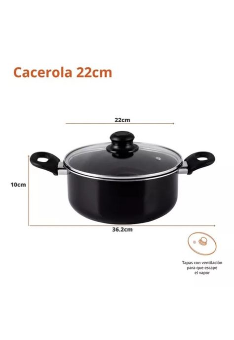 Bateria Cocina 12 Piezas Begônia Teflon Antiadherente plata-2