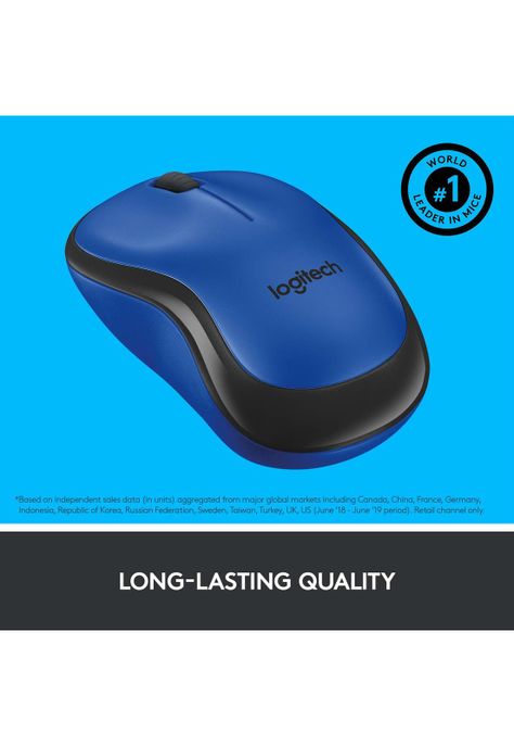 Mouse Logitech M221 óptico de 1000DPI Inalambrico Azul-1