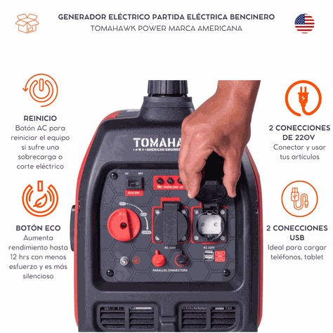 Generador 3.0Kw Inverter Tomahawk Power TG3000i-3