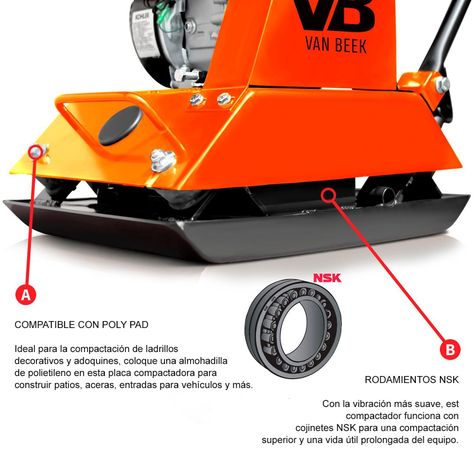 Placa Compactadora van Beek HvB80-4