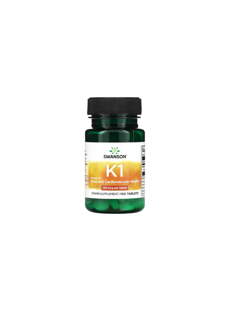 Vitamina K1 100 tabletas 100mcg Swanson-0