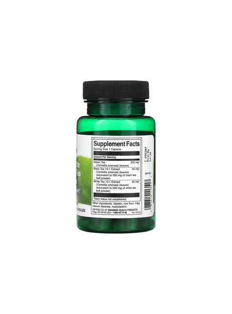 Té Verde Blanco y Negro 60 Cápsulas Swanson-2