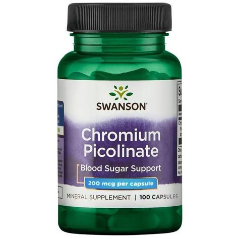 Picolinato de Cromo 200 mcg 100 capsulas SWANSON-0