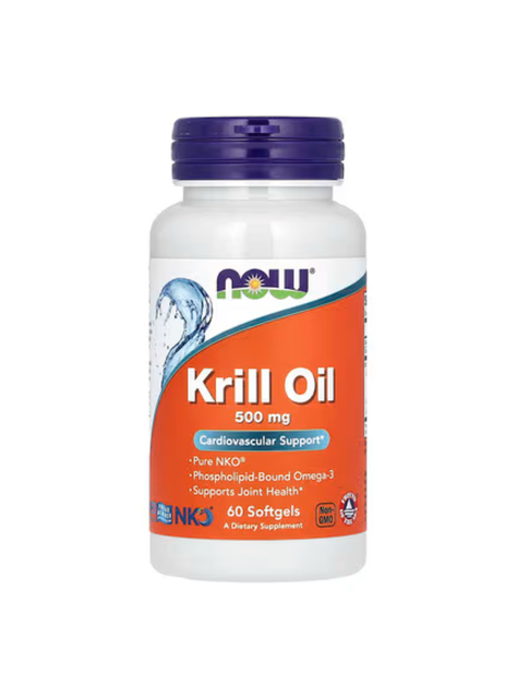 Krill Oil 600 mg 60 cápsulas blandas Now-0