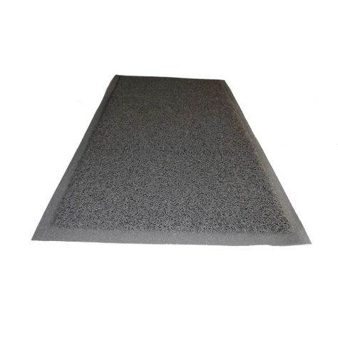 Limpia pie Alfombra PVC Rizado Extra Grande 120x180 cm 12 mm. Gris/Con terminación-0
