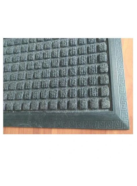 PISO FELPUDO TIPO ALFOMBRA 60X90 CON BORDE DE GOMA GRIS/NEG-1