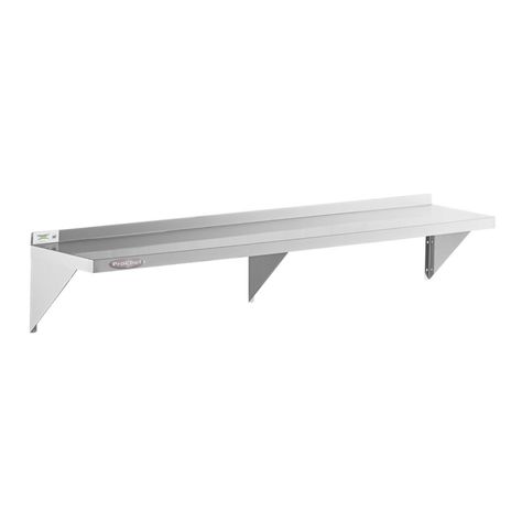 Repisa Mural Lisa 150x30 cm Acero Inoxidable WS-1500-1