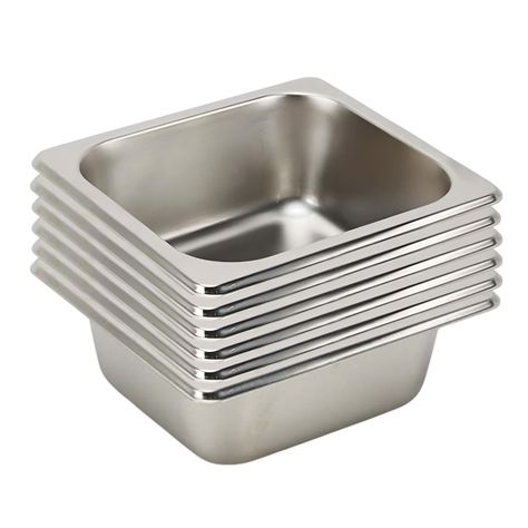Pack 6 Depósitos Gastro GN 1/6 x 65 mm Acero Inox-0