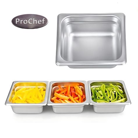 Pack 6 Depósitos Gastro GN 1/6 x 65 mm Acero Inox-3
