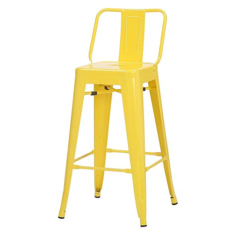 Pack 2 Unidades Silla Alta Tolix Amarillo-2