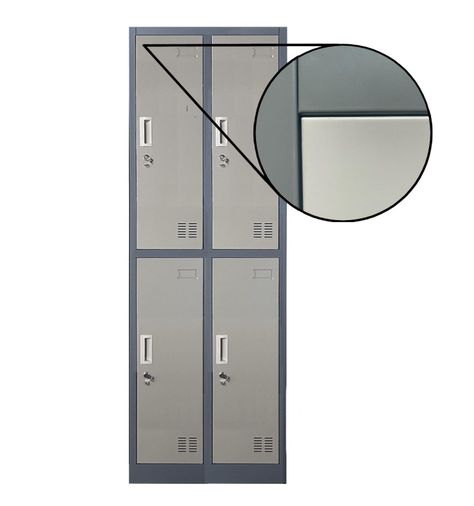 Locker Casillero metálico 2 Cuerpos 4 Puertas-4