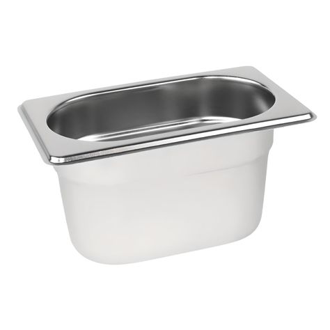Pack 6 Depósitos Gastro GN 1/9 x 100 mm Acero Inox-1