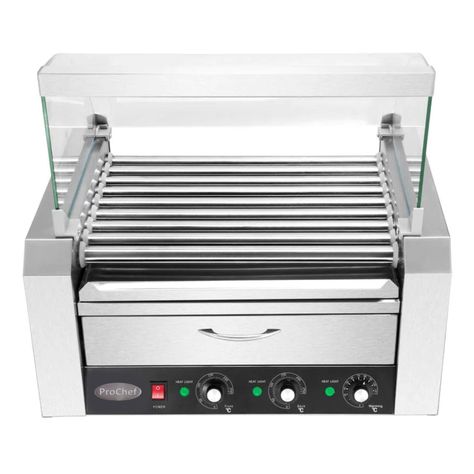 Roller Hot Dogs 9 Rodillos con Mantenedor de Pan-6