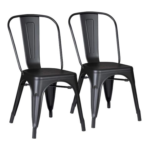 Pack 2 Unidades Silla Tolix Negro Mate-0