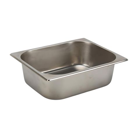 Pack 6 Depósitos Gastro GN 1/2 x 100 mm Acero Inox-1