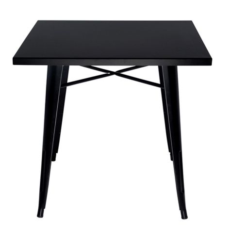 Mesa Tolix Negro Mate 80 x 80 Cm. Cubierta Acero-3