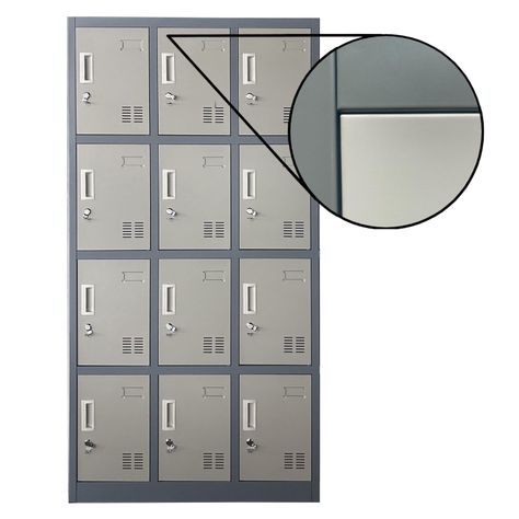 Locker Casillero metálico 3 Cuerpos 12 Puertas-4