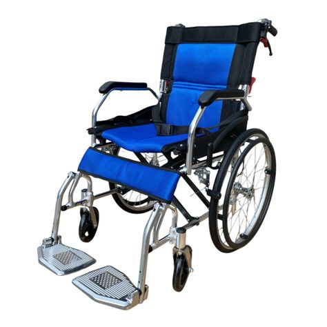 Silla de Ruedas Aluminio Ultra Liviano Aro 20-Azul-0