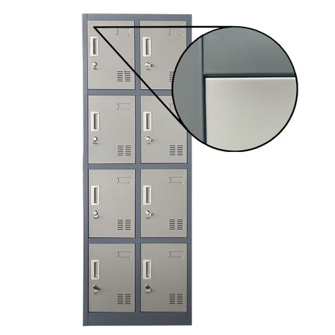 Locker Casillero metálico 2 Cuerpos 8 Puertas-4