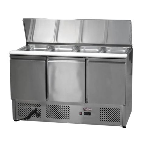 Mesón Refrigerado Saladette 137 Cm. 380 Lt Ac. Inox. ESL3850-1