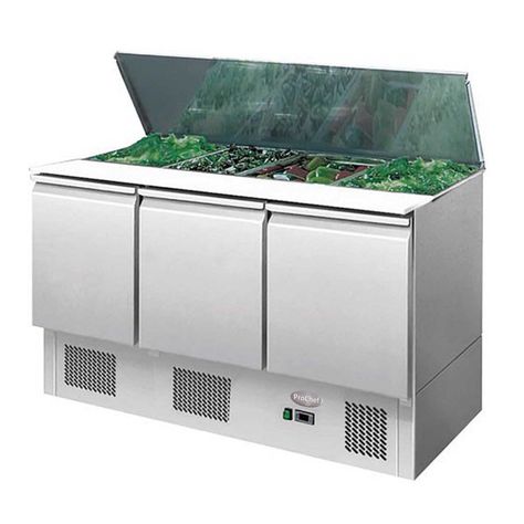 Mesón Refrigerado Saladette 137 Cm. 380 Lt Ac. Inox. ESL3850-2